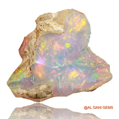Natural Fire Opal Gemstone 4.00 Cts Loose Fancy Rough From Ethiopia 14x12x7 mm E-47