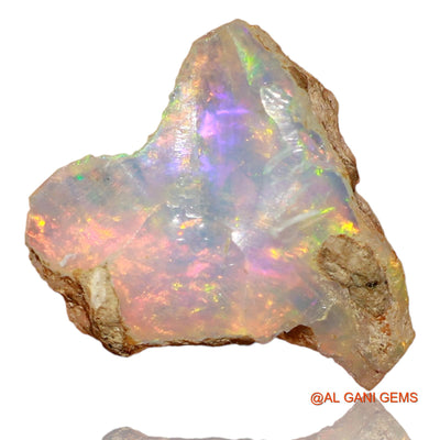 Natural Fire Opal Gemstone 4.00 Cts Loose Fancy Rough From Ethiopia 14x12x7 mm E-47