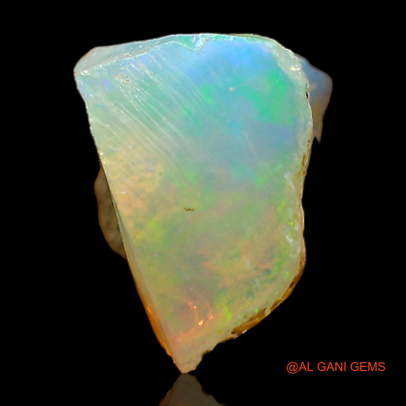 Natural Fire Opal Gemstone 2.00 Cts Loose Fancy Rough From Ethiopia 10x8x6 mm E-480
