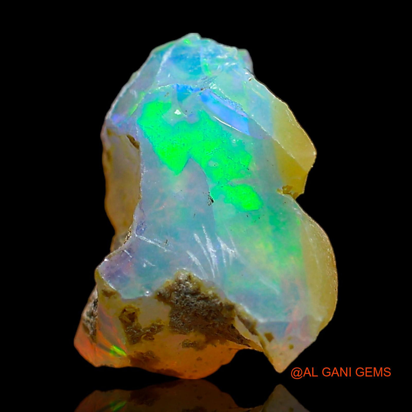 2.00 Cts Natural Ethiopian Fire Opal Loose Gemstone Fancy Rough 11x9x5 mm E-482