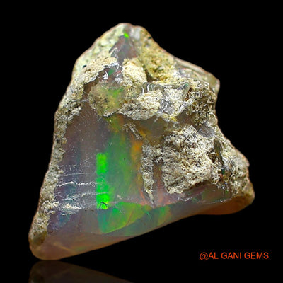 Natural Fire Opal Gemstone 2.00 Cts Loose Fancy Rough From Ethiopia 11x10x5 mm E-483