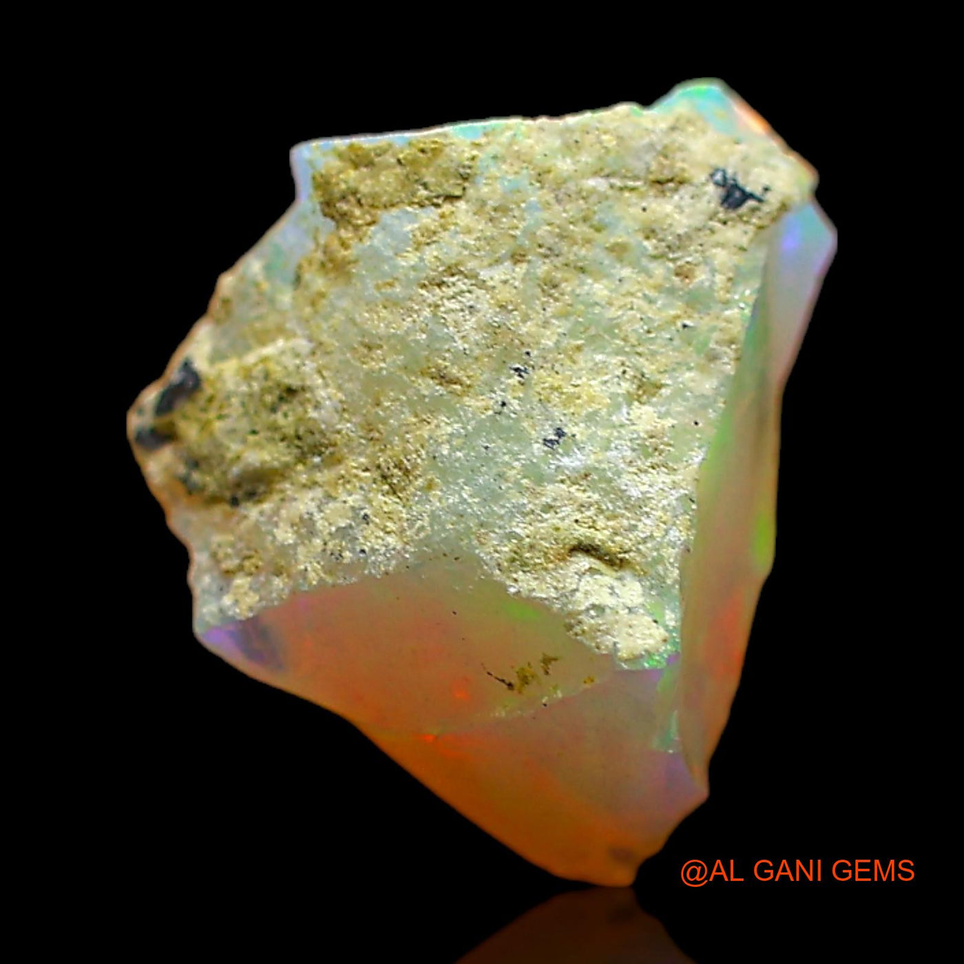 2.00 Cts Natural Ethiopian Fire Opal Loose Gemstone Fancy Rough 11x8x7 mm E-485