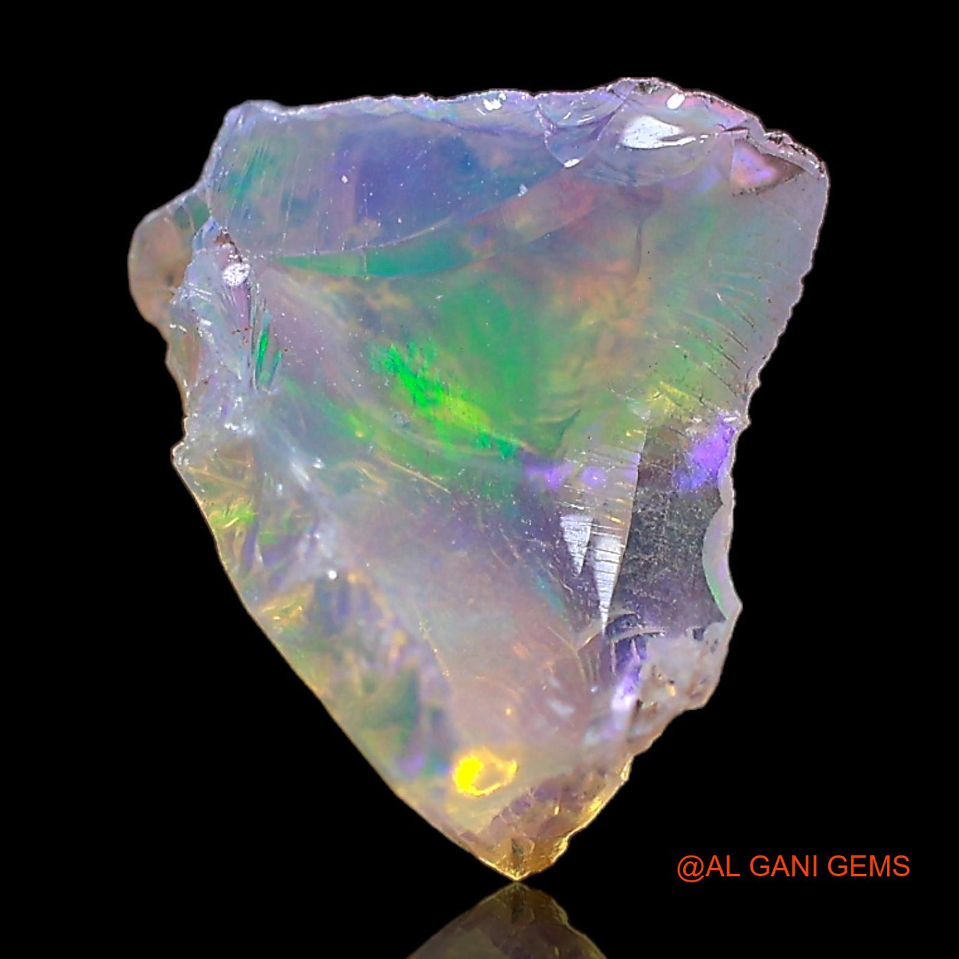 Natural Untreated Fire Opal Loose Gemstone Fancy Rough From Ethiopia 2.00 Cts 11x10x5 mm E-486
