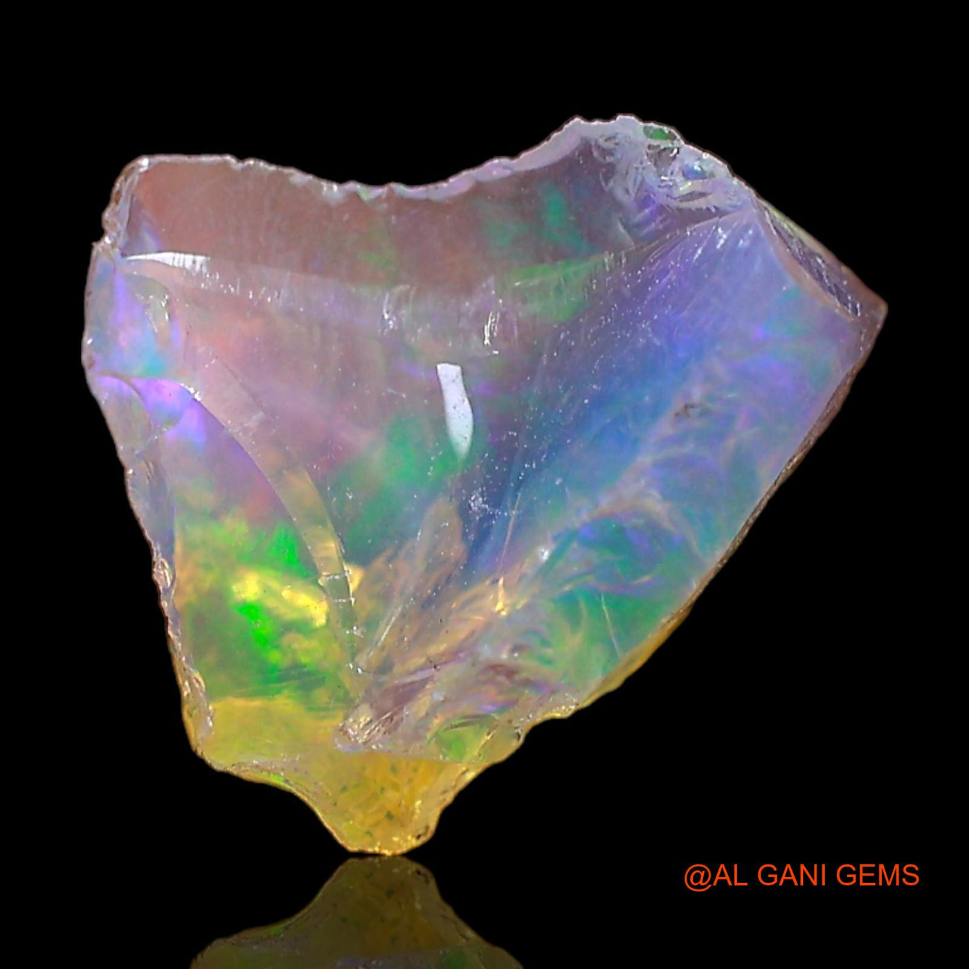 Natural Untreated Fire Opal Loose Gemstone Fancy Rough From Ethiopia 2.00 Cts 11x10x5 mm E-486