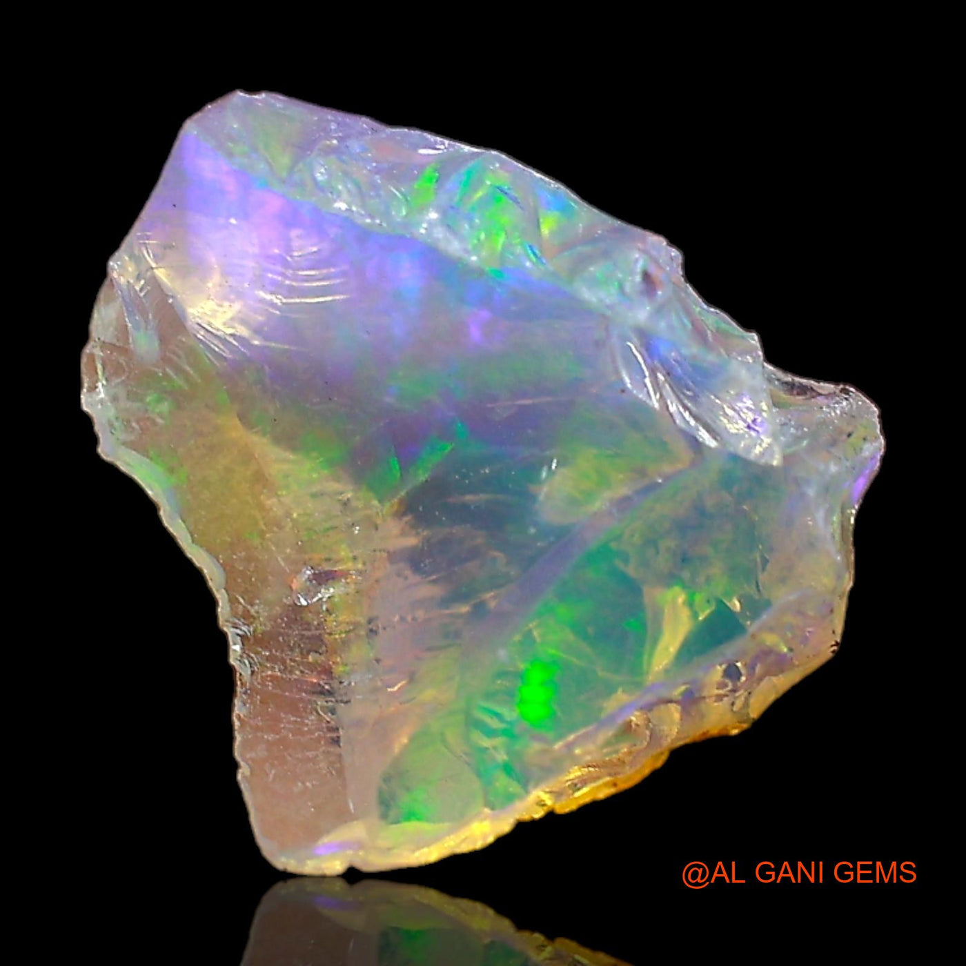 Natural Untreated Fire Opal Loose Gemstone Fancy Rough From Ethiopia 2.00 Cts 11x10x5 mm E-486