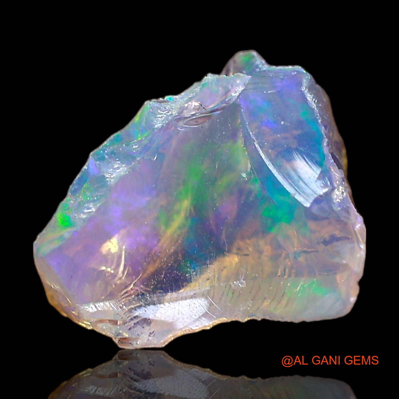 Natural Untreated Fire Opal Loose Gemstone Fancy Rough From Ethiopia 2.00 Cts 11x10x5 mm E-486