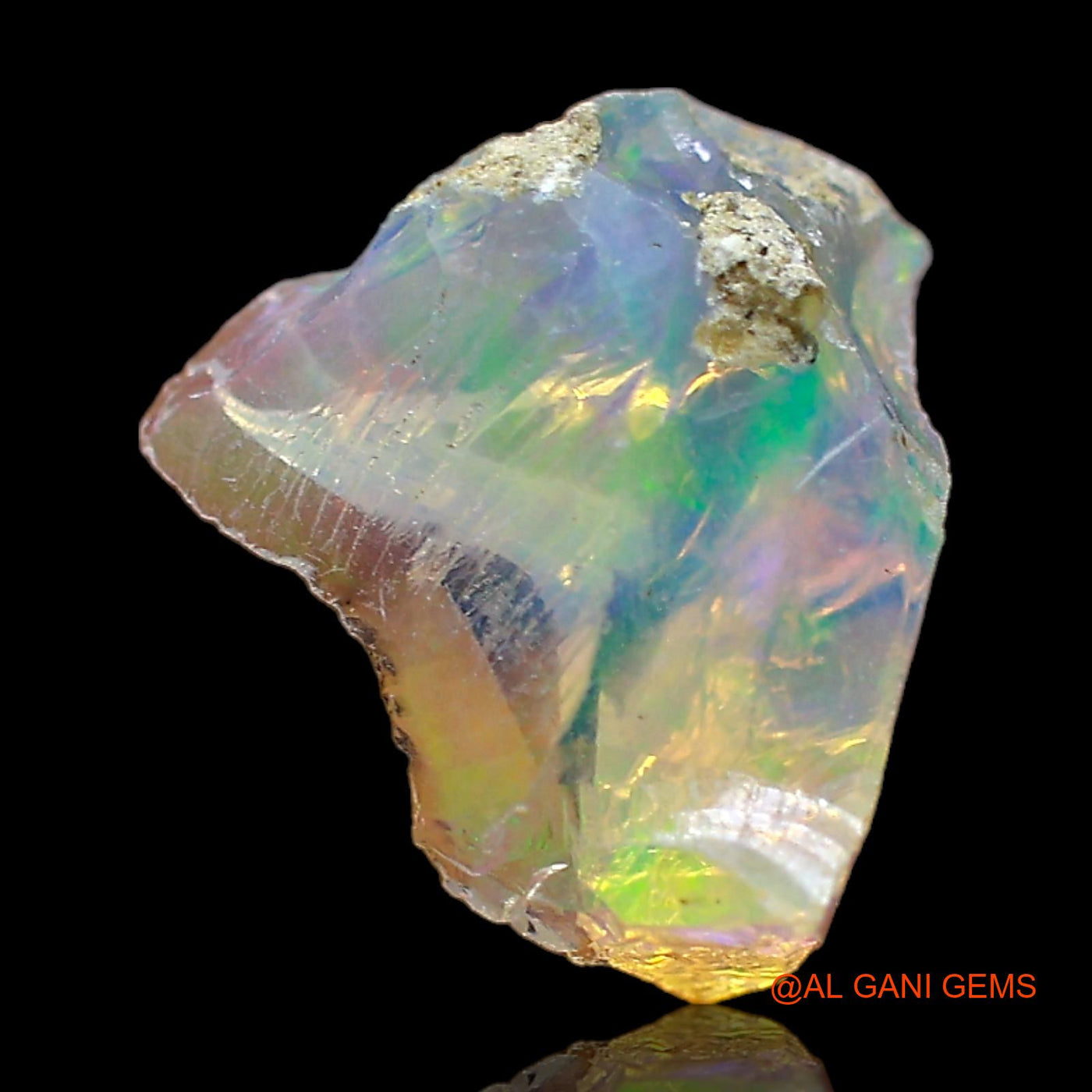 Natural Untreated Fire Opal Loose Gemstone Fancy Rough From Ethiopia 2.00 Cts 11x10x5 mm E-486