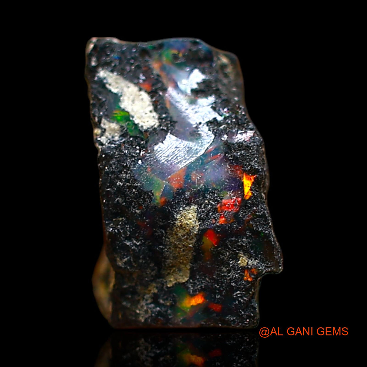 3.00 Cts Natural Ethiopian Fire Opal Loose Gemstone Fancy Rough 11x10x5 mm E-489