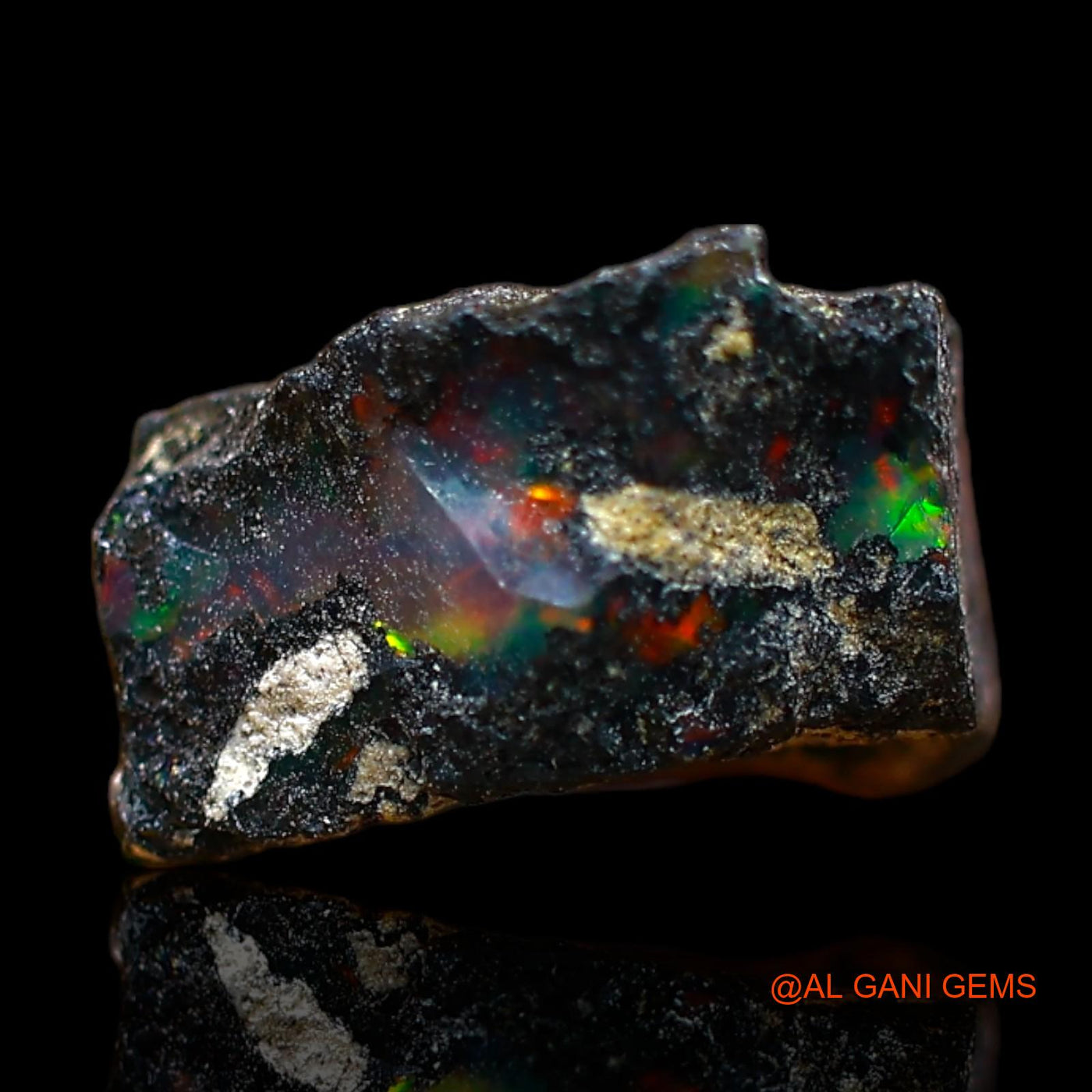 3.00 Cts Natural Ethiopian Fire Opal Loose Gemstone Fancy Rough 11x10x5 mm E-489