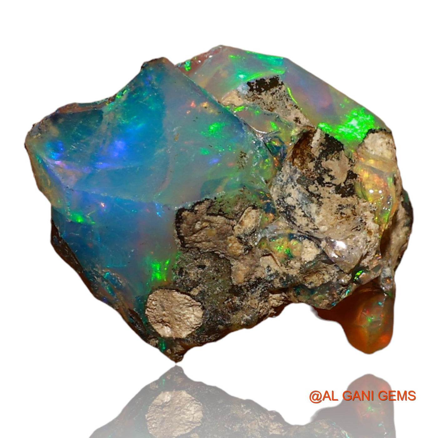 4.00 Cts Natural Ethiopian Fire Opal Loose Gemstone Fancy Rough 15x12x8 mm E-48
