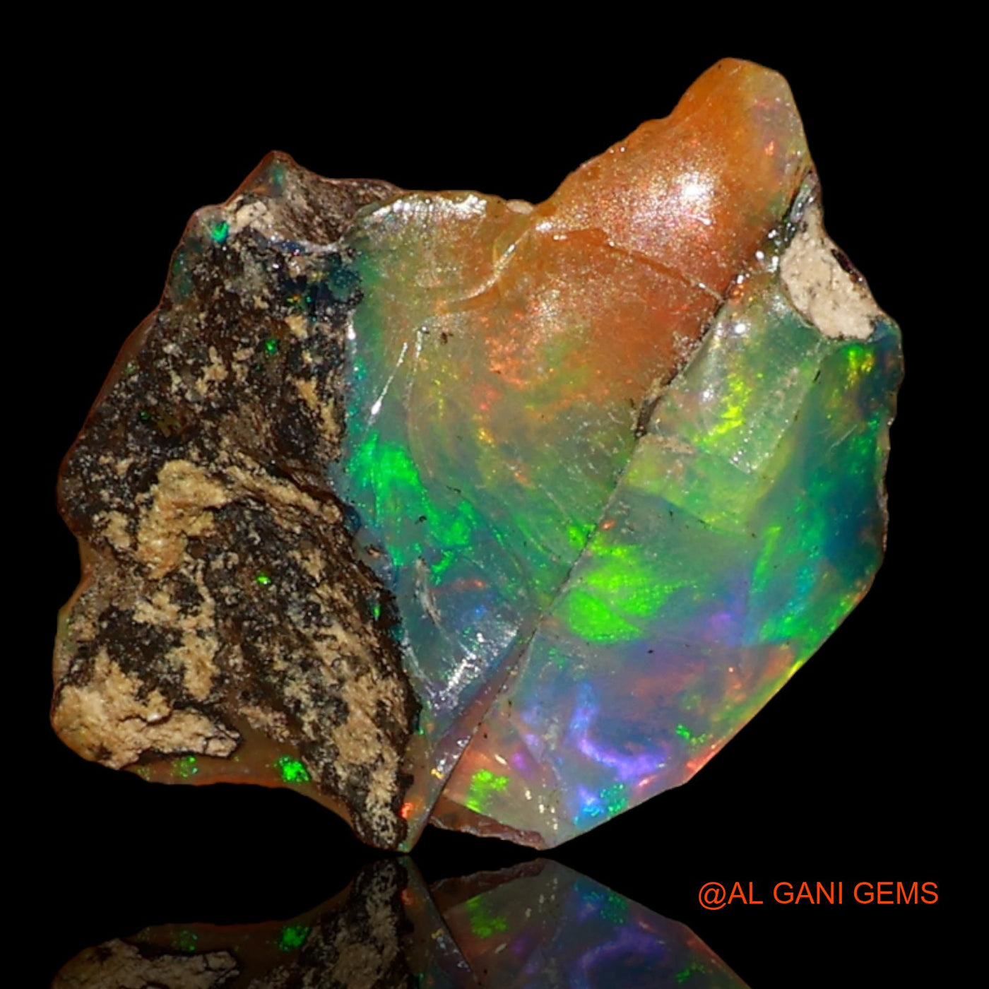 4.00 Cts Natural Ethiopian Fire Opal Loose Gemstone Fancy Rough 15x12x8 mm E-48