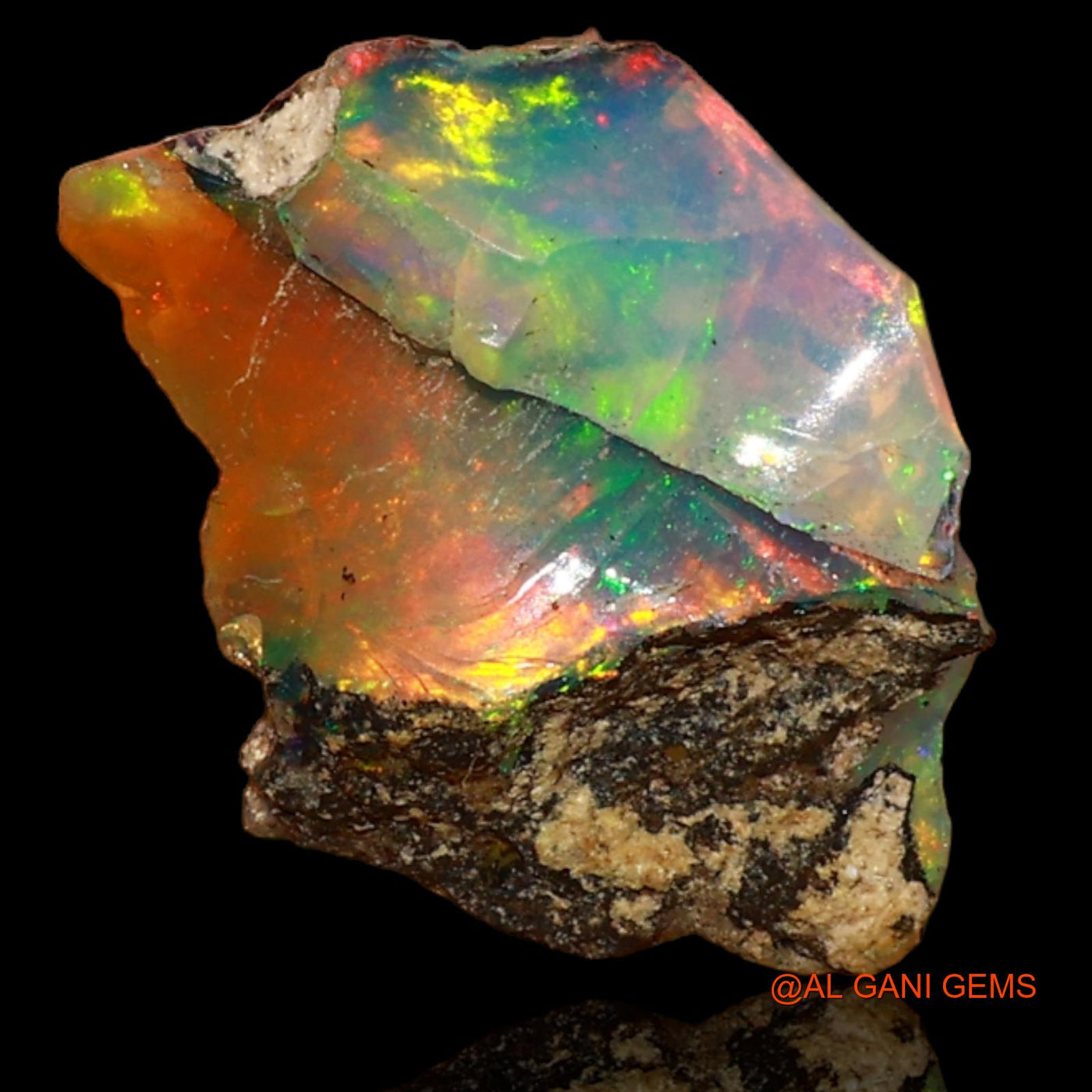 4.00 Cts Natural Ethiopian Fire Opal Loose Gemstone Fancy Rough 15x12x8 mm E-48
