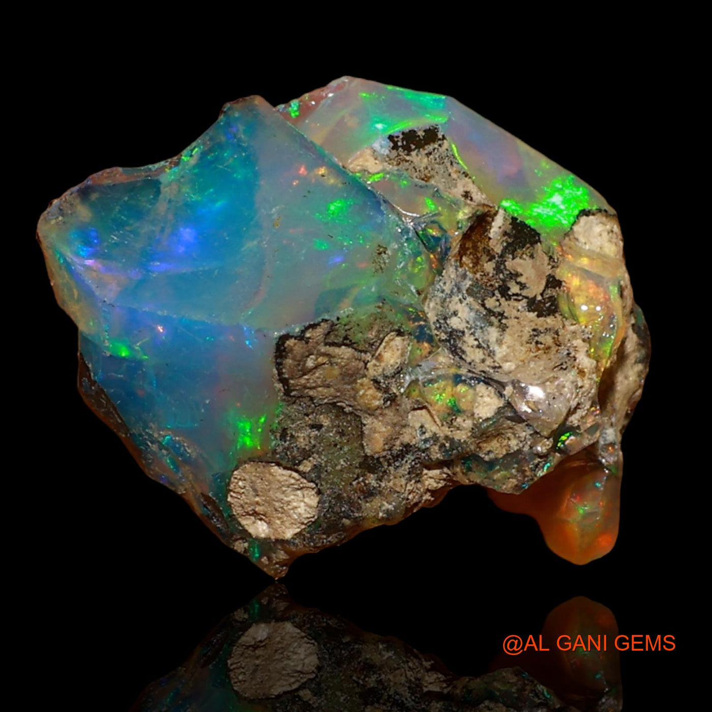 4.00 Cts Natural Ethiopian Fire Opal Loose Gemstone Fancy Rough 15x12x8 mm E-48