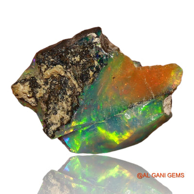 4.00 Cts Natural Ethiopian Fire Opal Loose Gemstone Fancy Rough 15x12x8 mm E-48