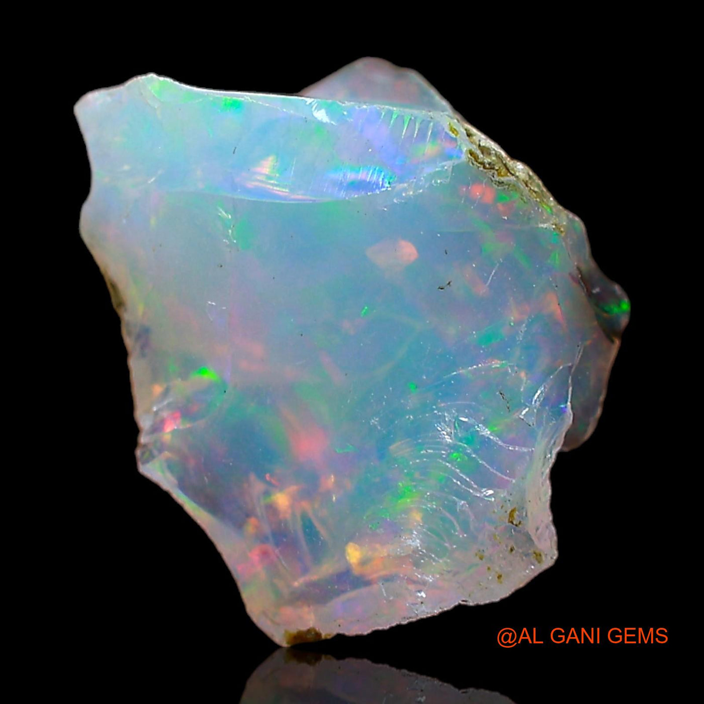 Natural Untreated Fire Opal Loose Gemstone Fancy Rough From Ethiopia 1.50 Cts 10x9x5 mm E-491