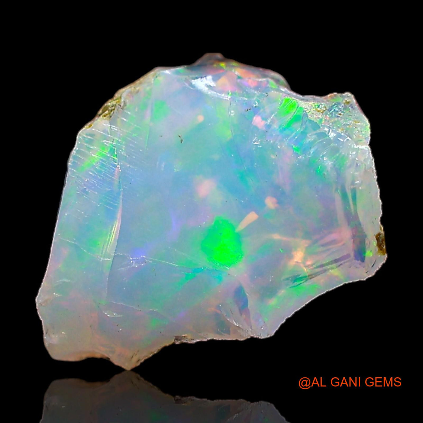 Natural Untreated Fire Opal Loose Gemstone Fancy Rough From Ethiopia 1.50 Cts 10x9x5 mm E-491
