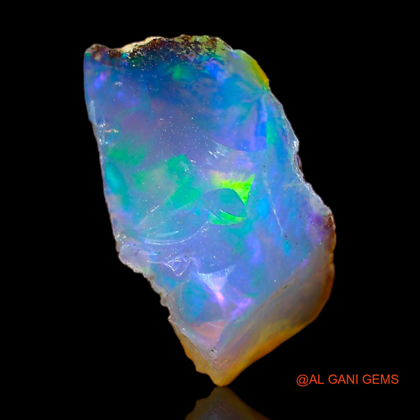 2.00 Cts Natural Ethiopian Fire Opal Loose Gemstone Fancy Rough 11x8x6 mm E-492