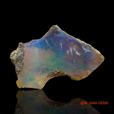 1.50 Cts Natural Ethiopian Fire Opal Loose Gemstone Fancy Rough 12x7x5 mm E-494