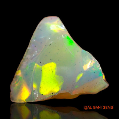 Natural Fire Opal Gemstone 2.00 Cts Loose Fancy Rough From Ethiopia 10x9x6 mm E-495