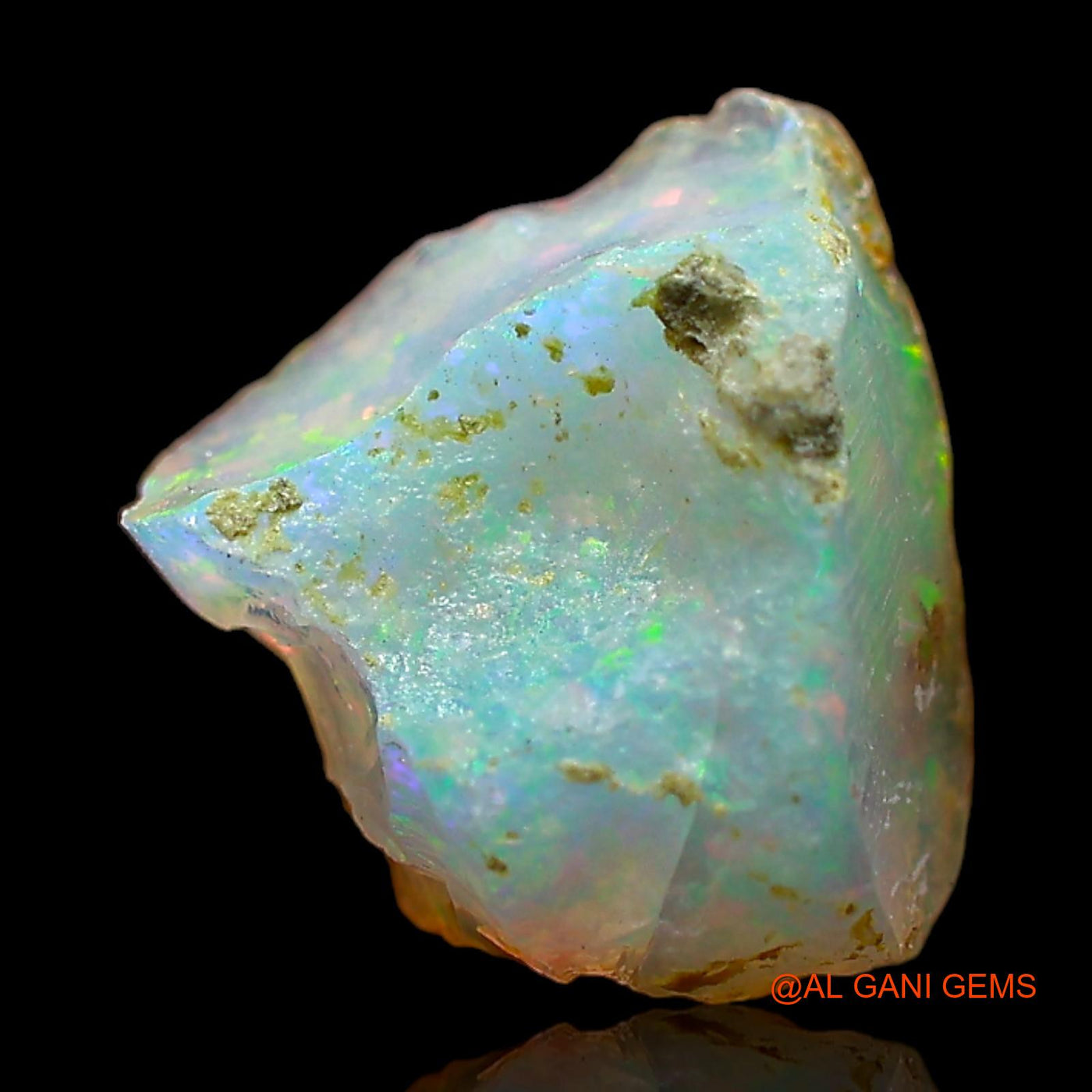 Natural Untreated Fire Opal Loose Gemstone Fancy Rough From Ethiopia 1.70 Cts 10x9x5 mm E-496