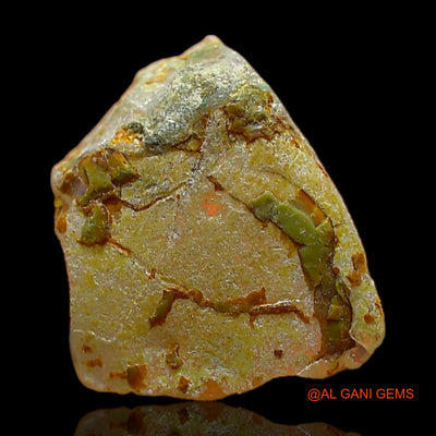 Natural Untreated Fire Opal Loose Gemstone Fancy Rough From Ethiopia 1.70 Cts 10x9x5 mm E-496