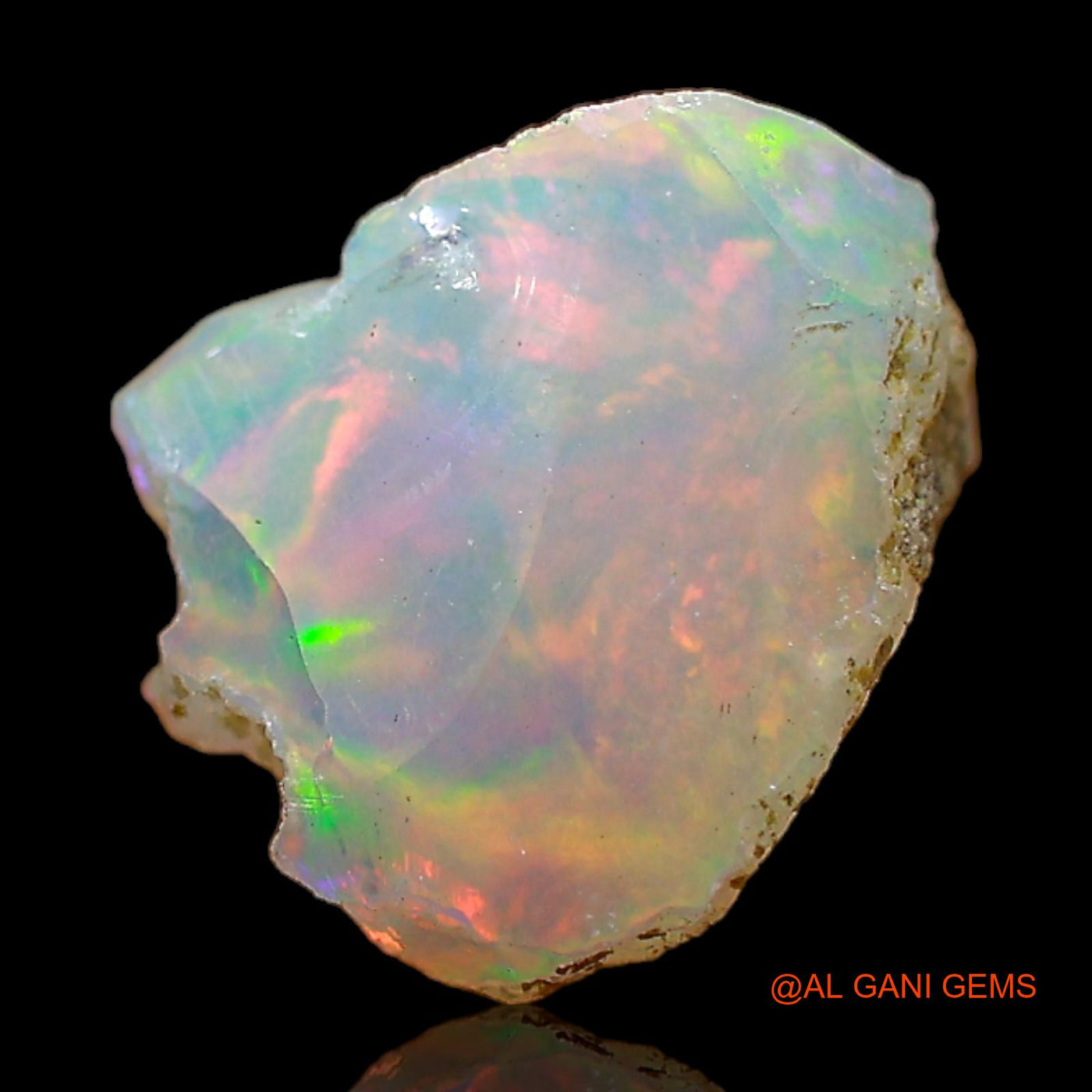 Natural Untreated Fire Opal Loose Gemstone Fancy Rough From Ethiopia 2.00 Cts 10x9x6 mm E-497