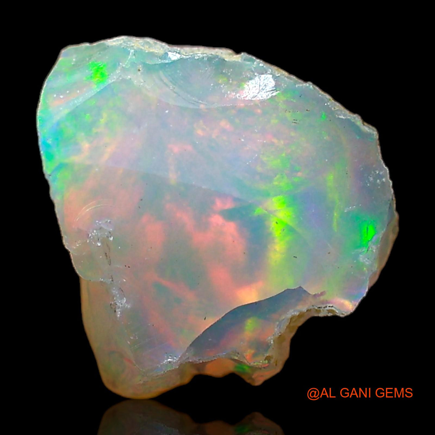 Natural Untreated Fire Opal Loose Gemstone Fancy Rough From Ethiopia 2.00 Cts 10x9x6 mm E-497