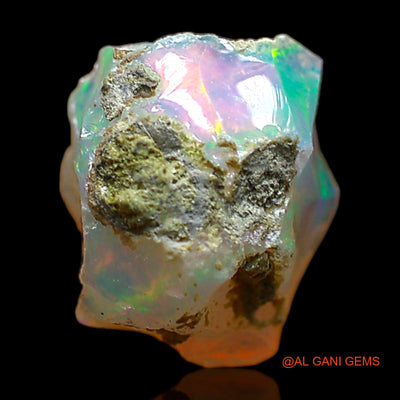 Natural Fire Opal Gemstone 2.00 Cts Loose Fancy Rough From Ethiopia 8x8x7 mm E-498