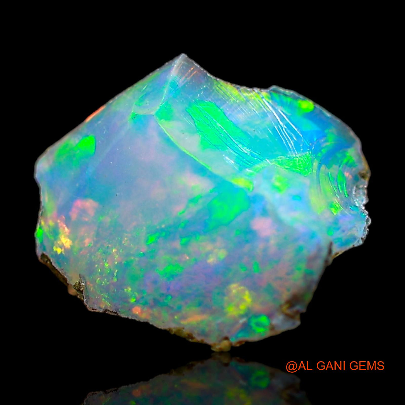 Natural Untreated Fire Opal Loose Gemstone Fancy Rough From Ethiopia 1.20 Cts 10x8x5 mm E-499