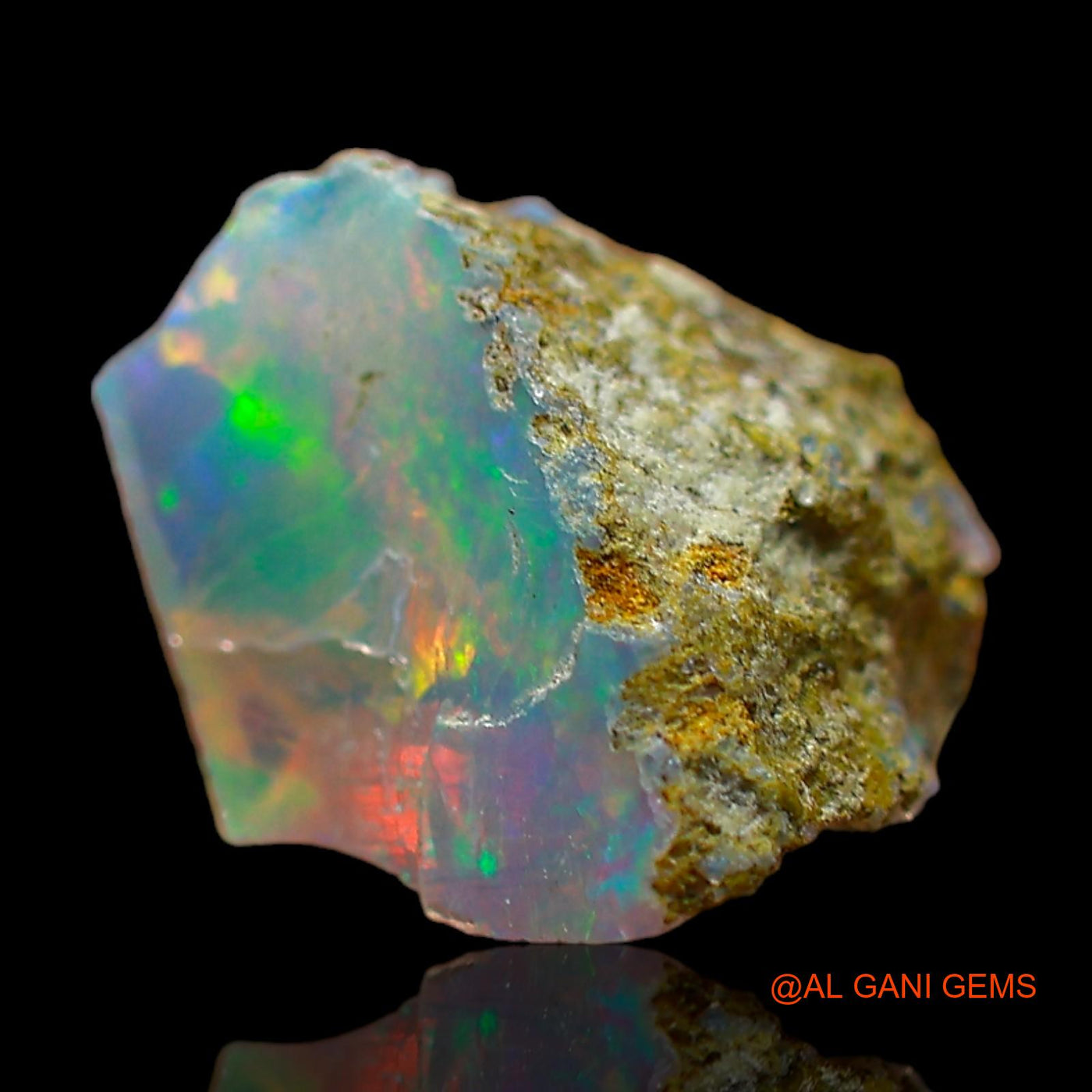 Natural Untreated Fire Opal Loose Gemstone Fancy Rough From Ethiopia 1.20 Cts 10x8x5 mm E-499