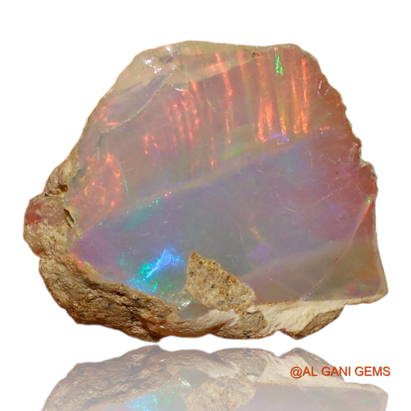2.00 Cts Unheated Ethiopian Fire Opal Loose Gemstone Fancy Rough Natural 13x12x4 mm E-49