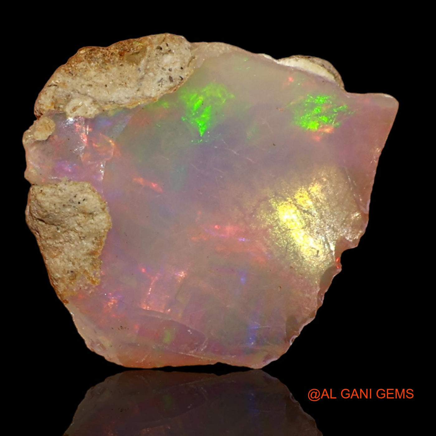 2.00 Cts Unheated Ethiopian Fire Opal Loose Gemstone Fancy Rough Natural 13x12x4 mm E-49