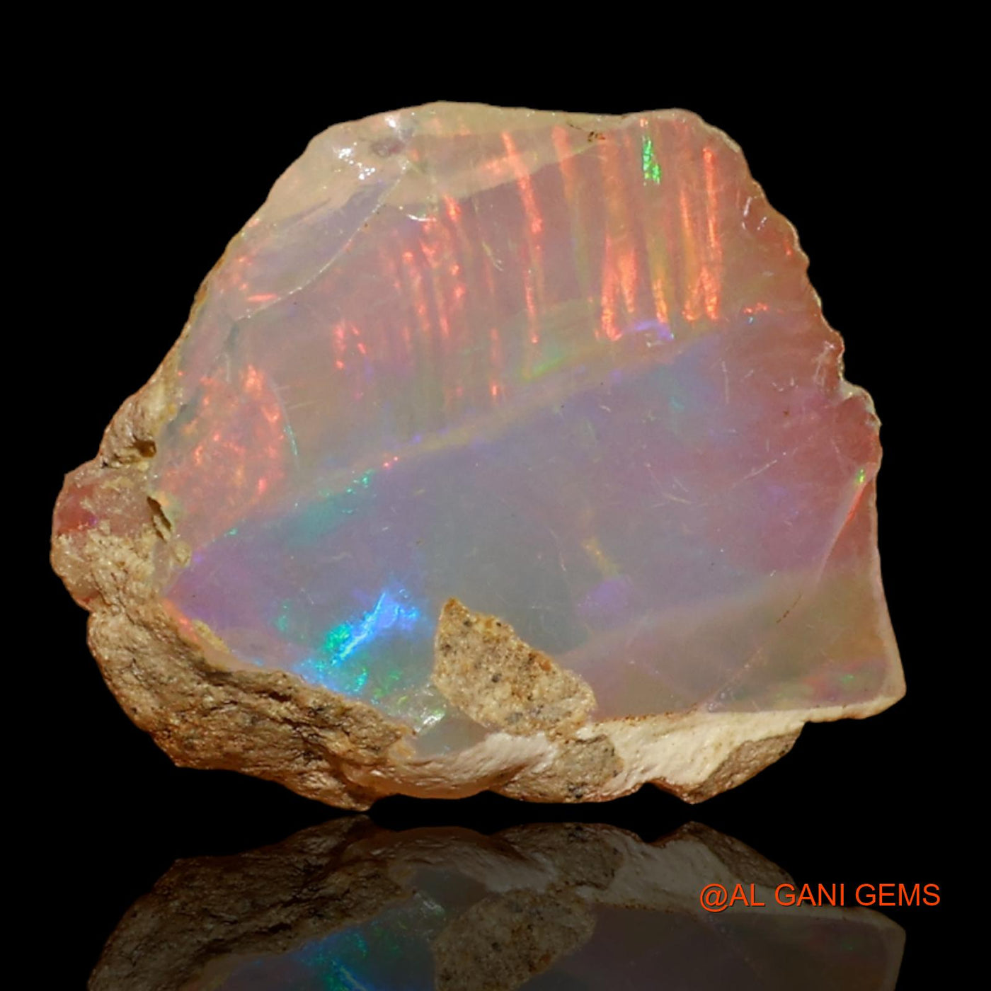 2.00 Cts Unheated Ethiopian Fire Opal Loose Gemstone Fancy Rough Natural 13x12x4 mm E-49