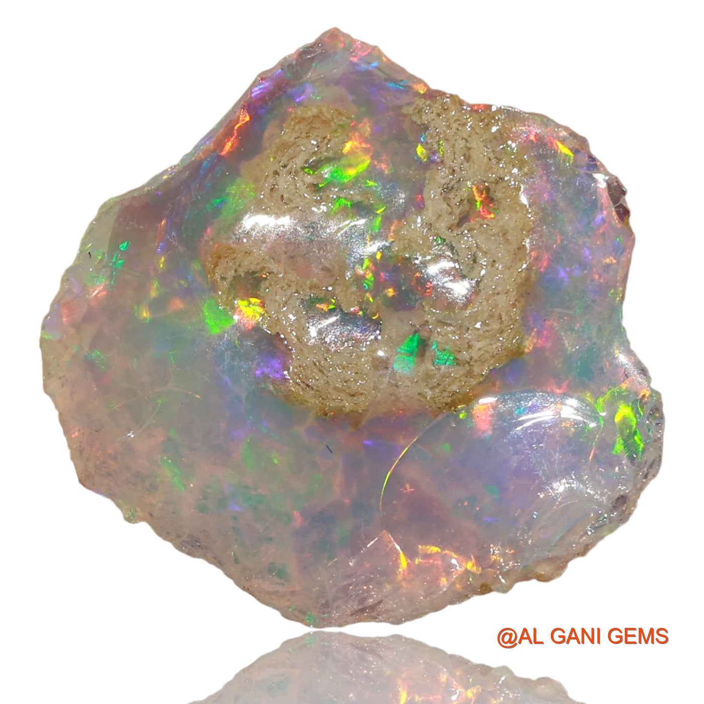 4.90 Cts Unheated Ethiopian Fire Opal Loose Gemstone Fancy Rough Natural 18x13x4 mm E-4