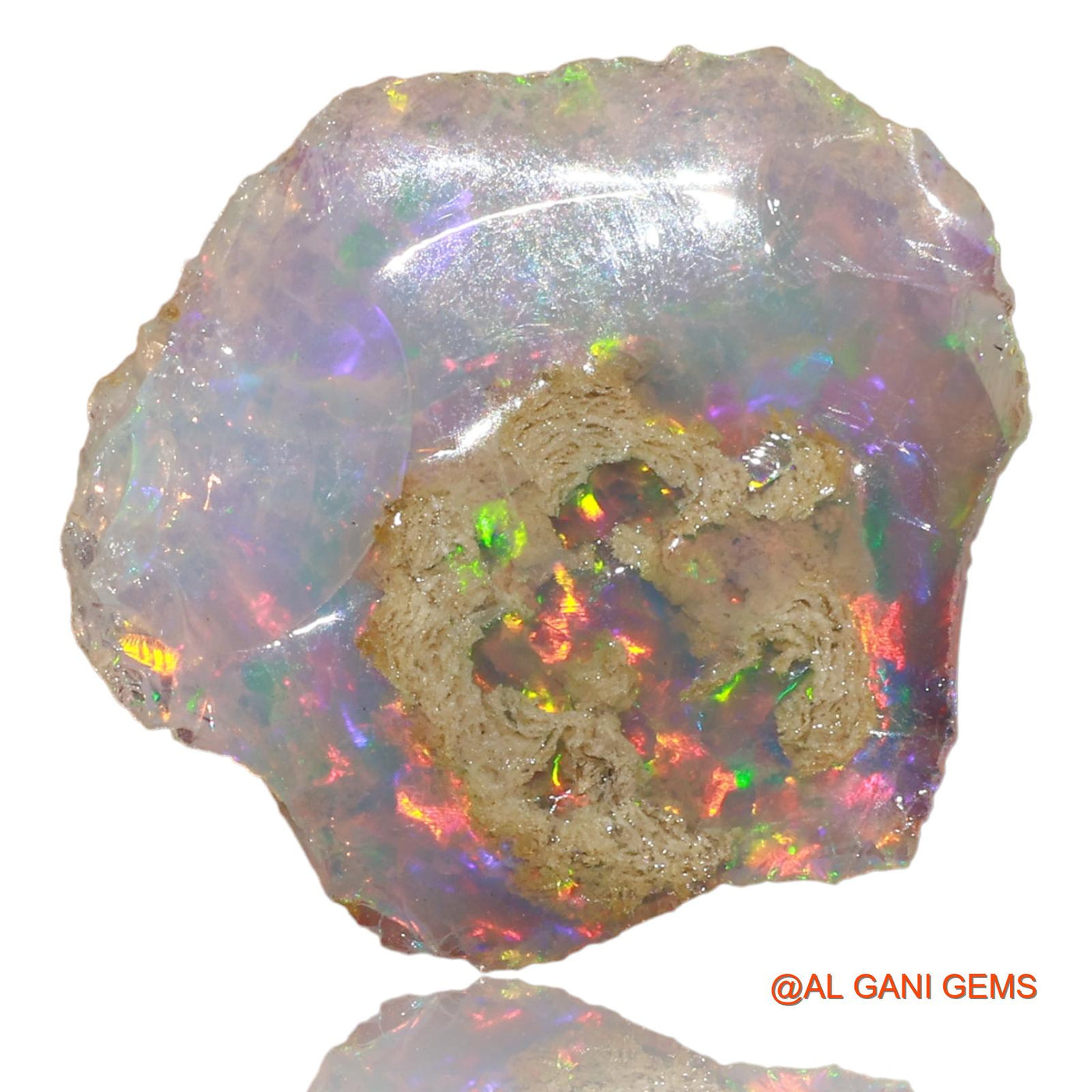 4.90 Cts Unheated Ethiopian Fire Opal Loose Gemstone Fancy Rough Natural 18x13x4 mm E-4