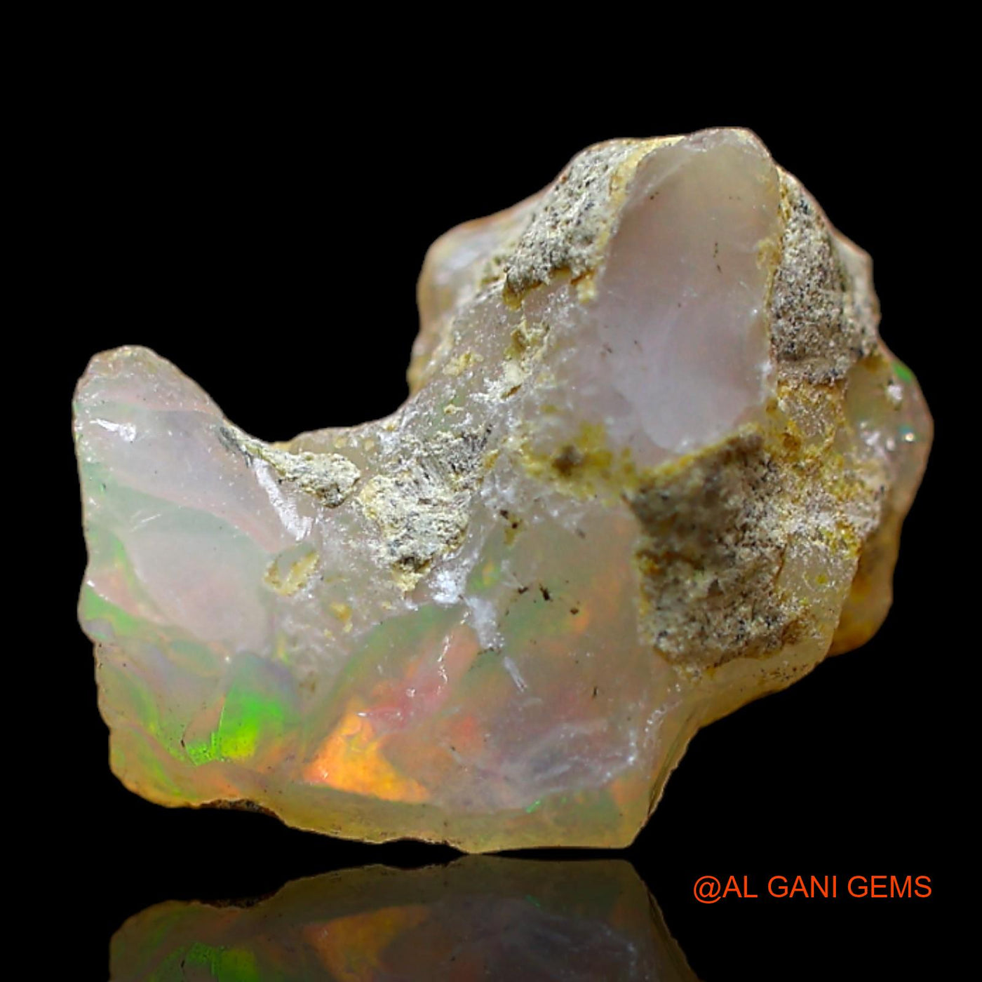 4.00 Cts Unheated Ethiopian Fire Opal Loose Gemstone Fancy Rough Natural 14x13x10 mm E-503