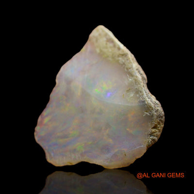 Natural Fire Opal Gemstone 1.00 Cts Loose Fancy Rough From Ethiopia 15x13x2 mm E-506