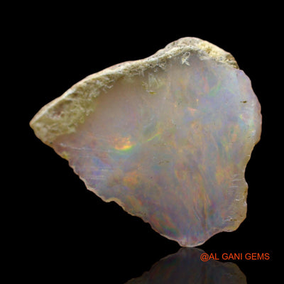 Natural Fire Opal Gemstone 1.00 Cts Loose Fancy Rough From Ethiopia 15x13x2 mm E-506