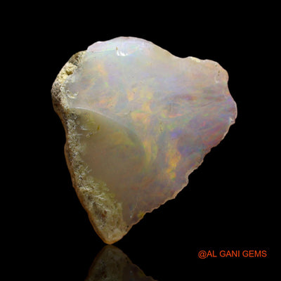 Natural Fire Opal Gemstone 1.00 Cts Loose Fancy Rough From Ethiopia 15x13x2 mm E-506