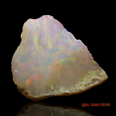Natural Fire Opal Gemstone 1.00 Cts Loose Fancy Rough From Ethiopia 15x13x2 mm E-506