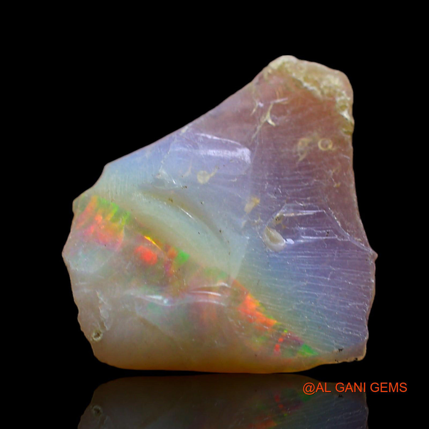 1.00 Cts Natural Ethiopian Fire Opal Fancy Rough Loose Gemstone For Jewelry 13x12x3 mm E-507