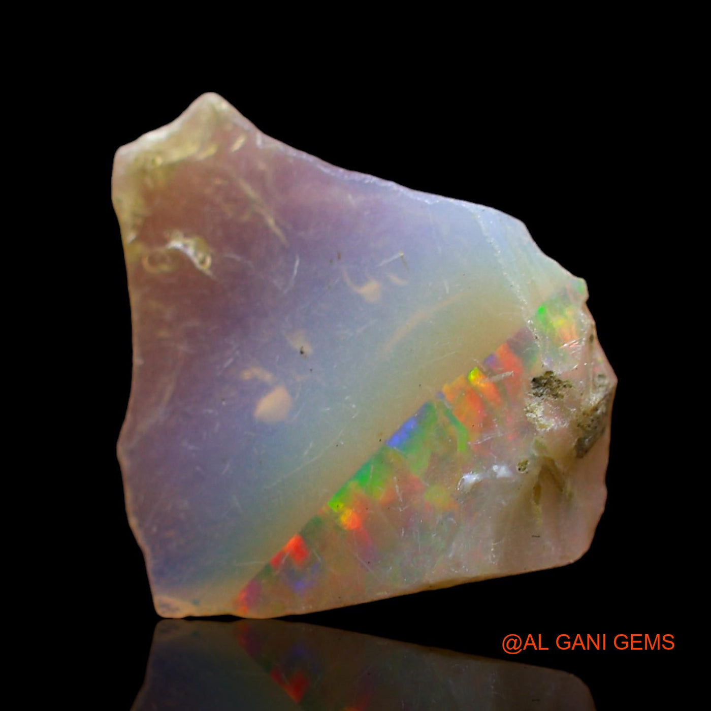 1.00 Cts Natural Ethiopian Fire Opal Fancy Rough Loose Gemstone For Jewelry 13x12x3 mm E-507