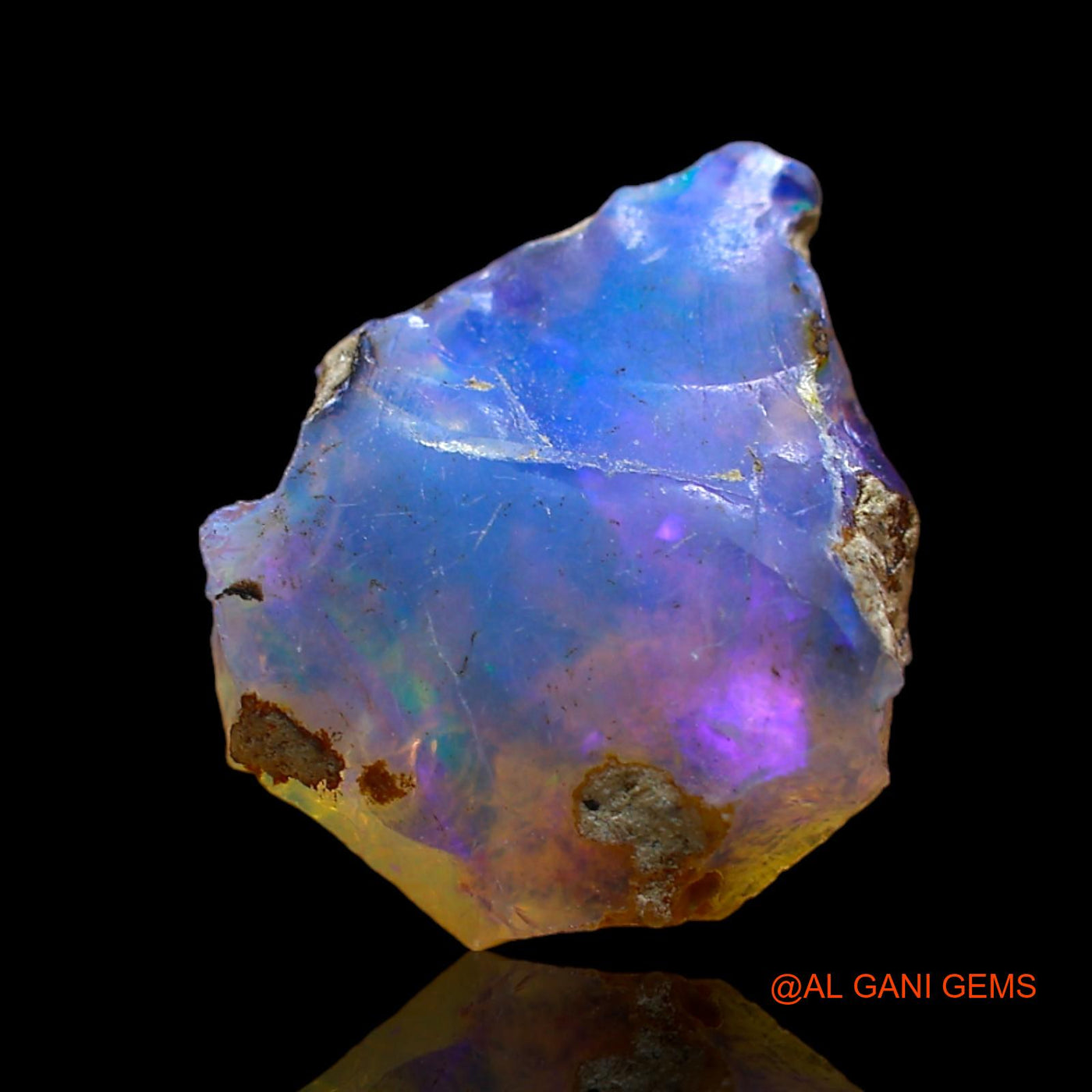 4.00 Cts Natural Ethiopian Fire Opal Loose Gemstone Fancy Rough 15x12x6 mm E-508