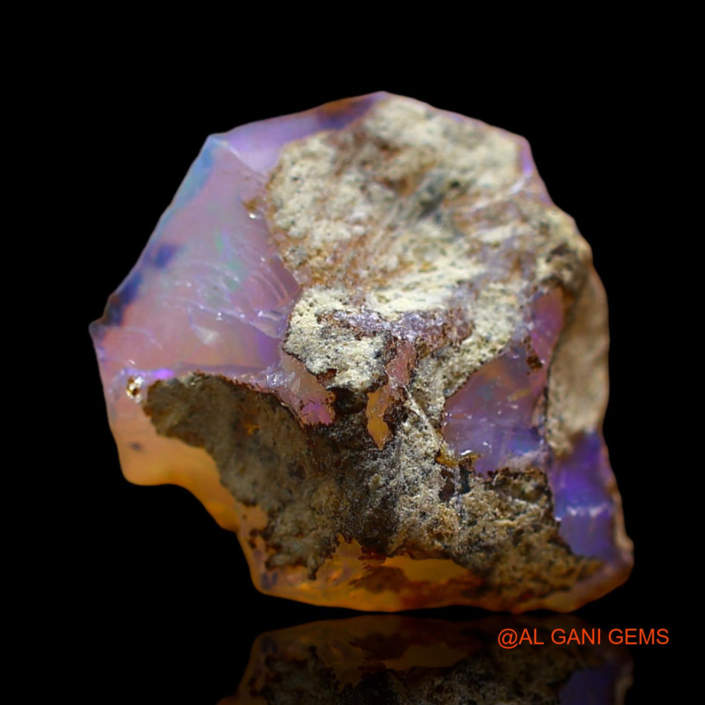 4.00 Cts Natural Ethiopian Fire Opal Loose Gemstone Fancy Rough 15x12x6 mm E-508