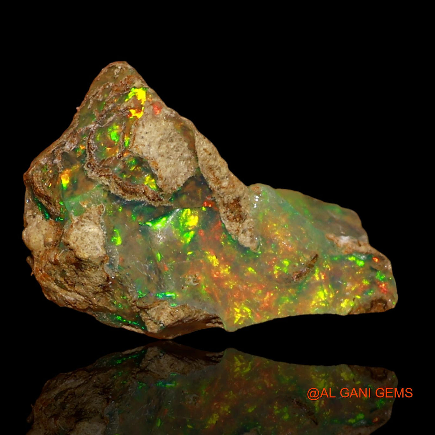 5.00 Cts Unheated Ethiopian Fire Opal Loose Gemstone Fancy Rough Natural 16x10x10 mm E-50
