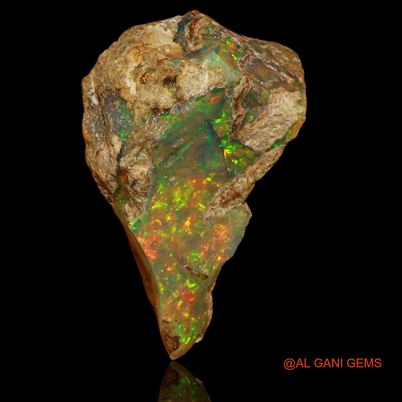 5.00 Cts Unheated Ethiopian Fire Opal Loose Gemstone Fancy Rough Natural 16x10x10 mm E-50