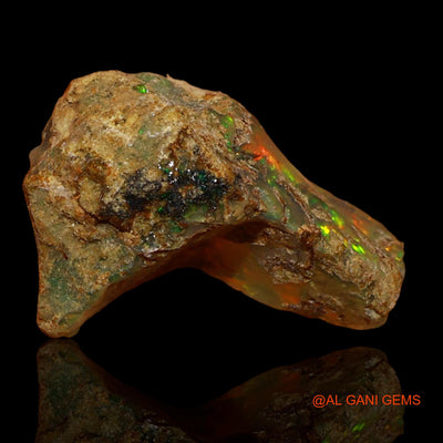 5.00 Cts Unheated Ethiopian Fire Opal Loose Gemstone Fancy Rough Natural 16x10x10 mm E-50