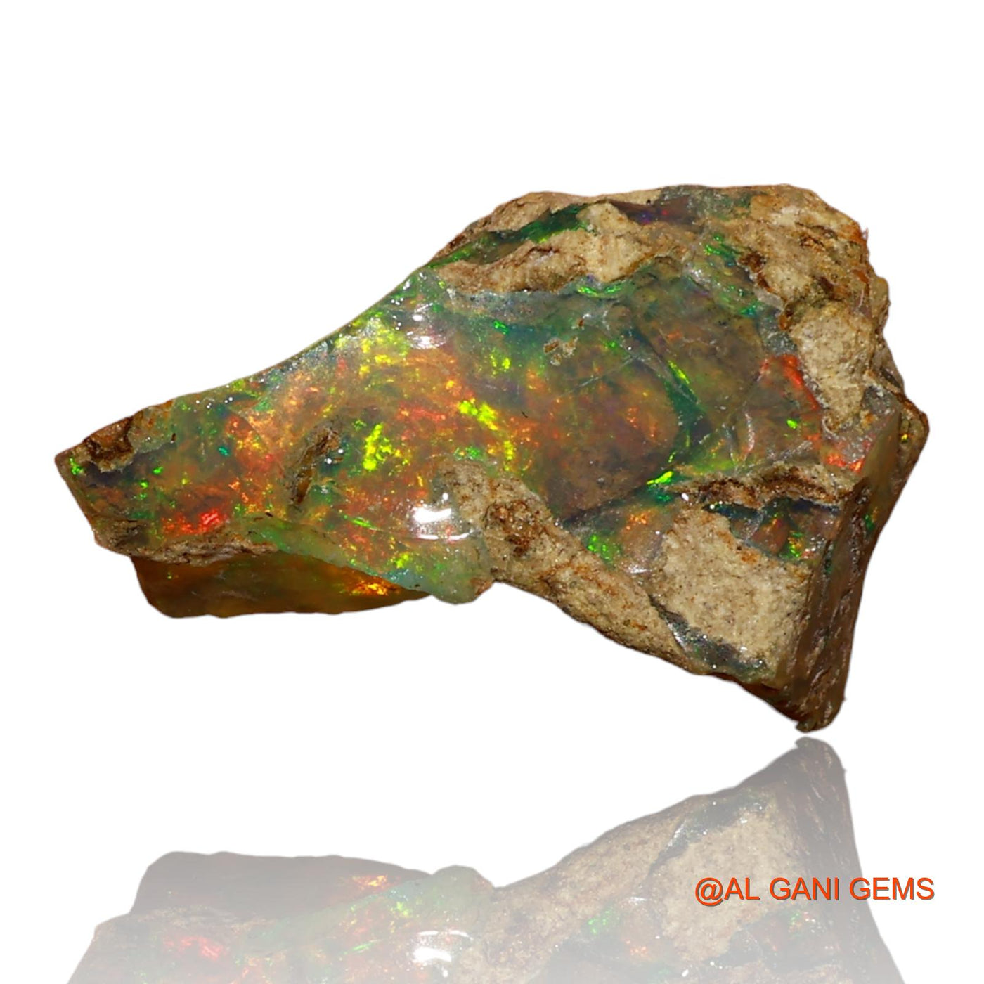 5.00 Cts Unheated Ethiopian Fire Opal Loose Gemstone Fancy Rough Natural 16x10x10 mm E-50