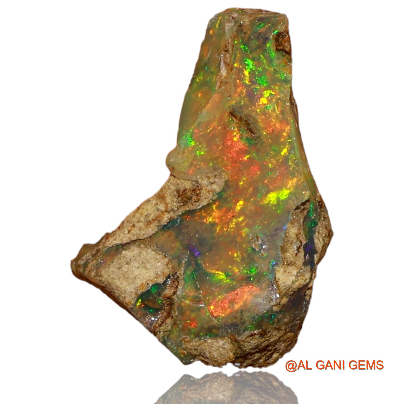 5.00 Cts Unheated Ethiopian Fire Opal Loose Gemstone Fancy Rough Natural 16x10x10 mm E-50