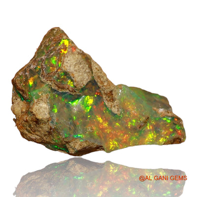 5.00 Cts Unheated Ethiopian Fire Opal Loose Gemstone Fancy Rough Natural 16x10x10 mm E-50